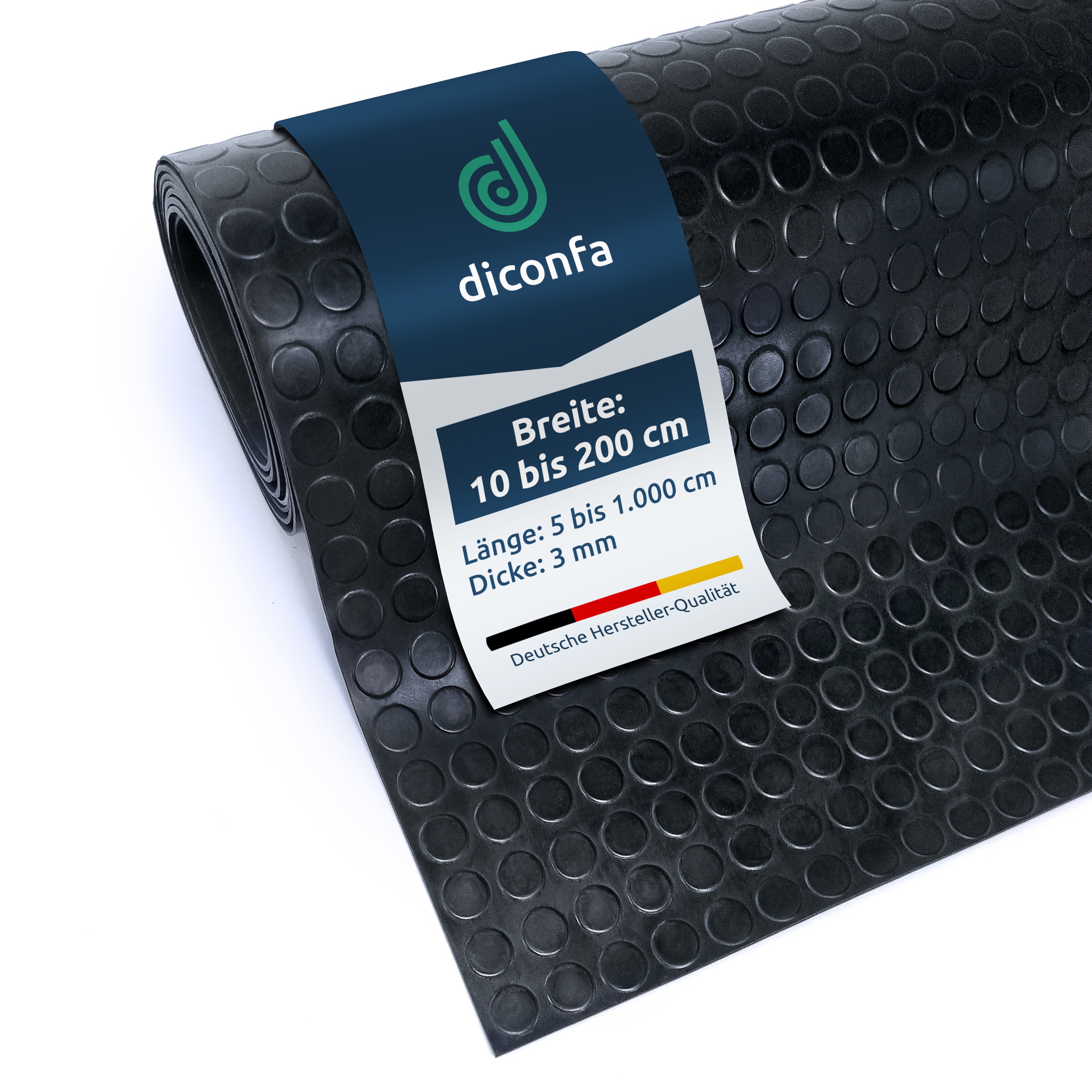 diconfa rubber studded mat, 3 mm thick