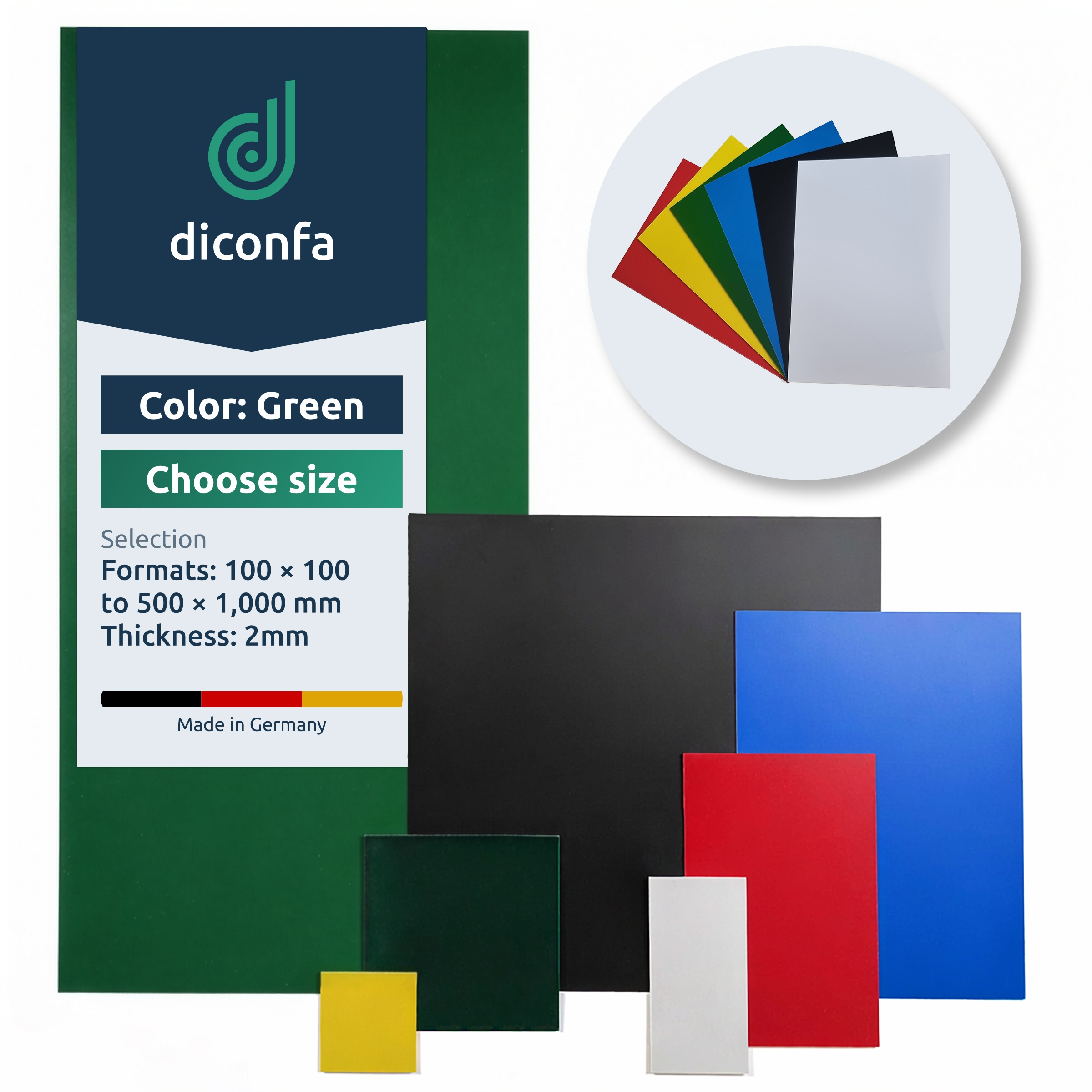 plastic sheet polystyrene green