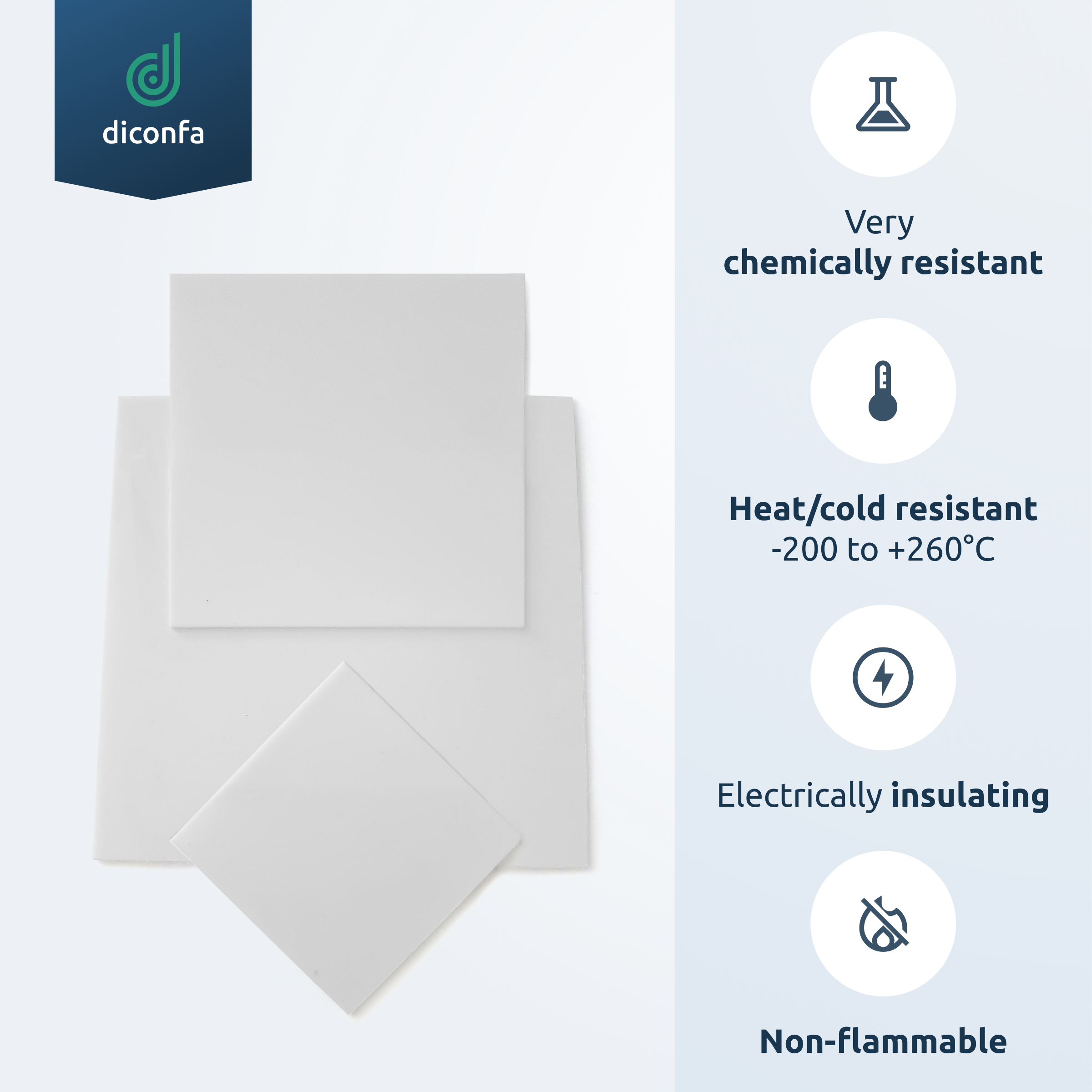 diconfa PTFE Teflon sheet made to measure