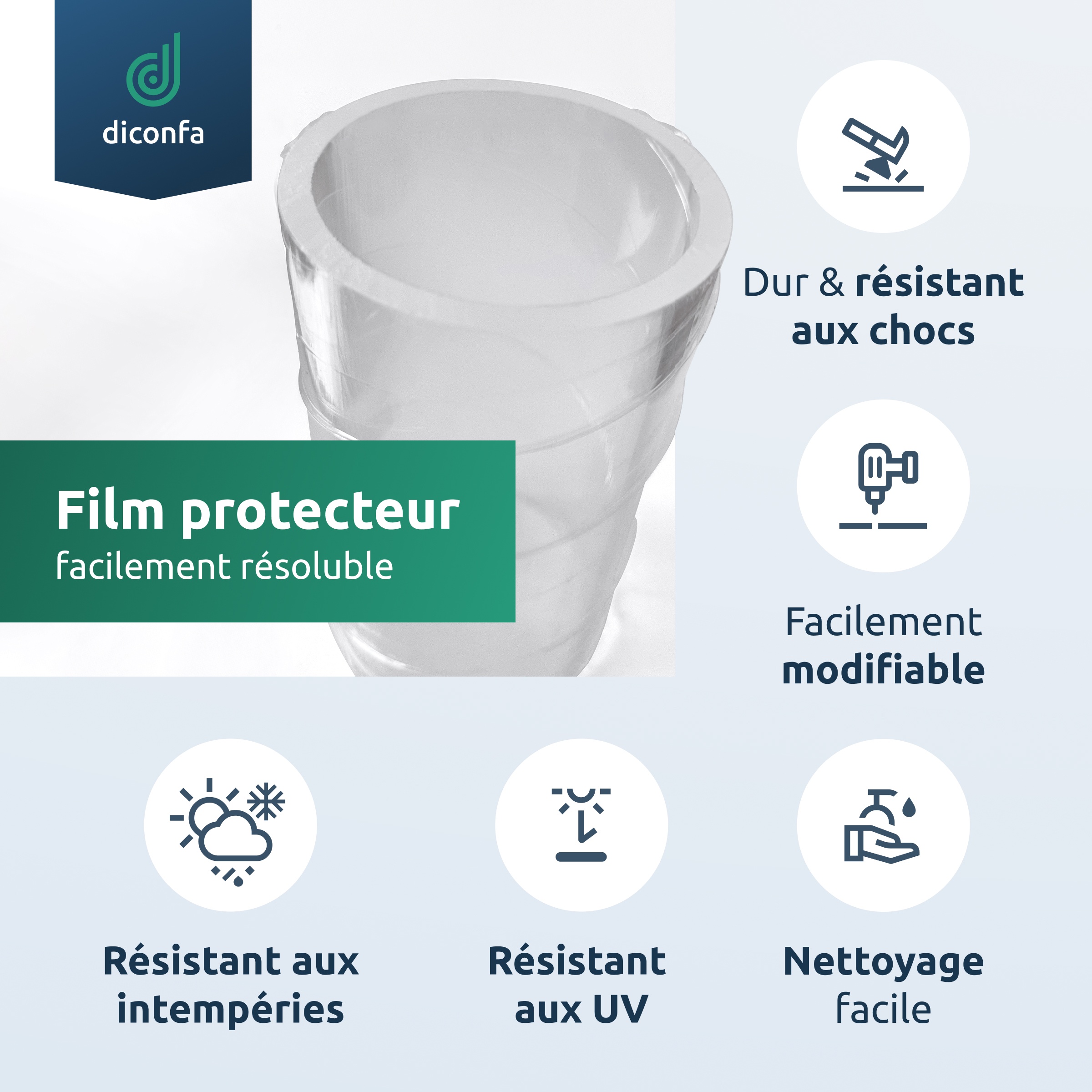 Tuyau en plastique acrylique diconfa transparent sur mesure