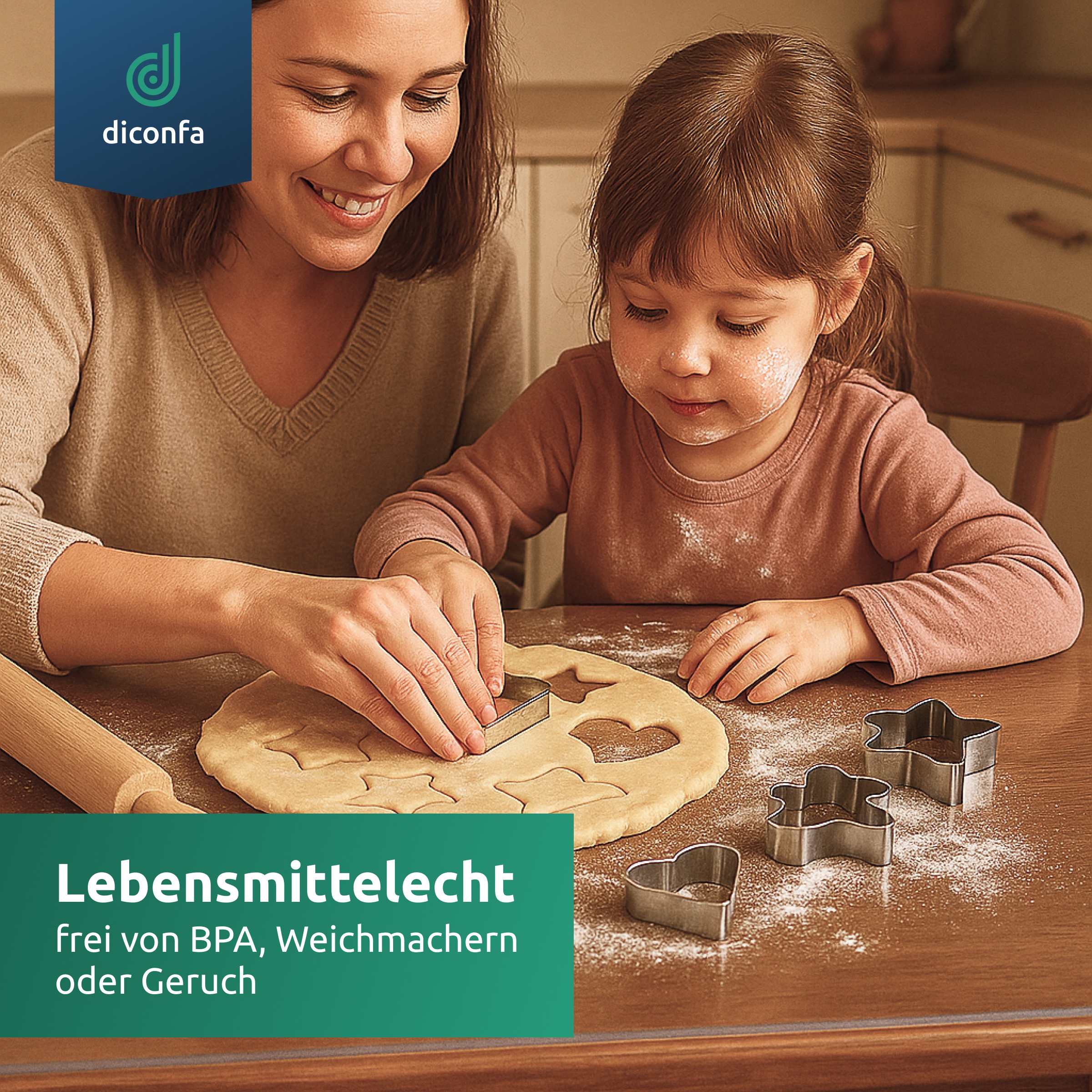 diconfa Tischfolie transparent 45 Grad V-Kante nach Maß