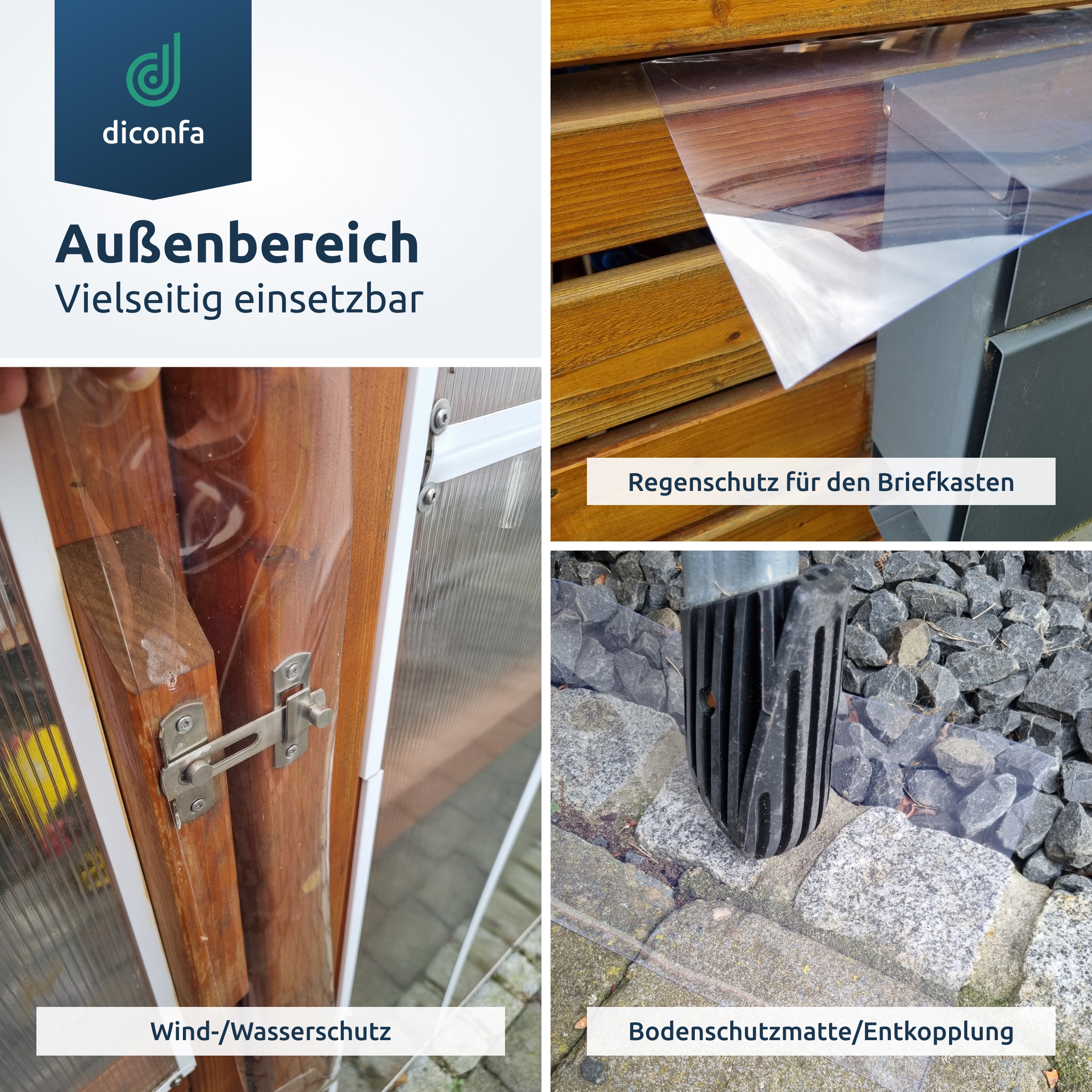 diconfa PVC-Streifen glasklar nach Maß diconfa PVC-Streifen glasklar nach Maß