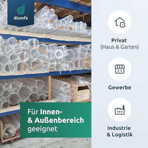 diconfa Acrylglas Kunststoff-Rohr glasklar nach Maß