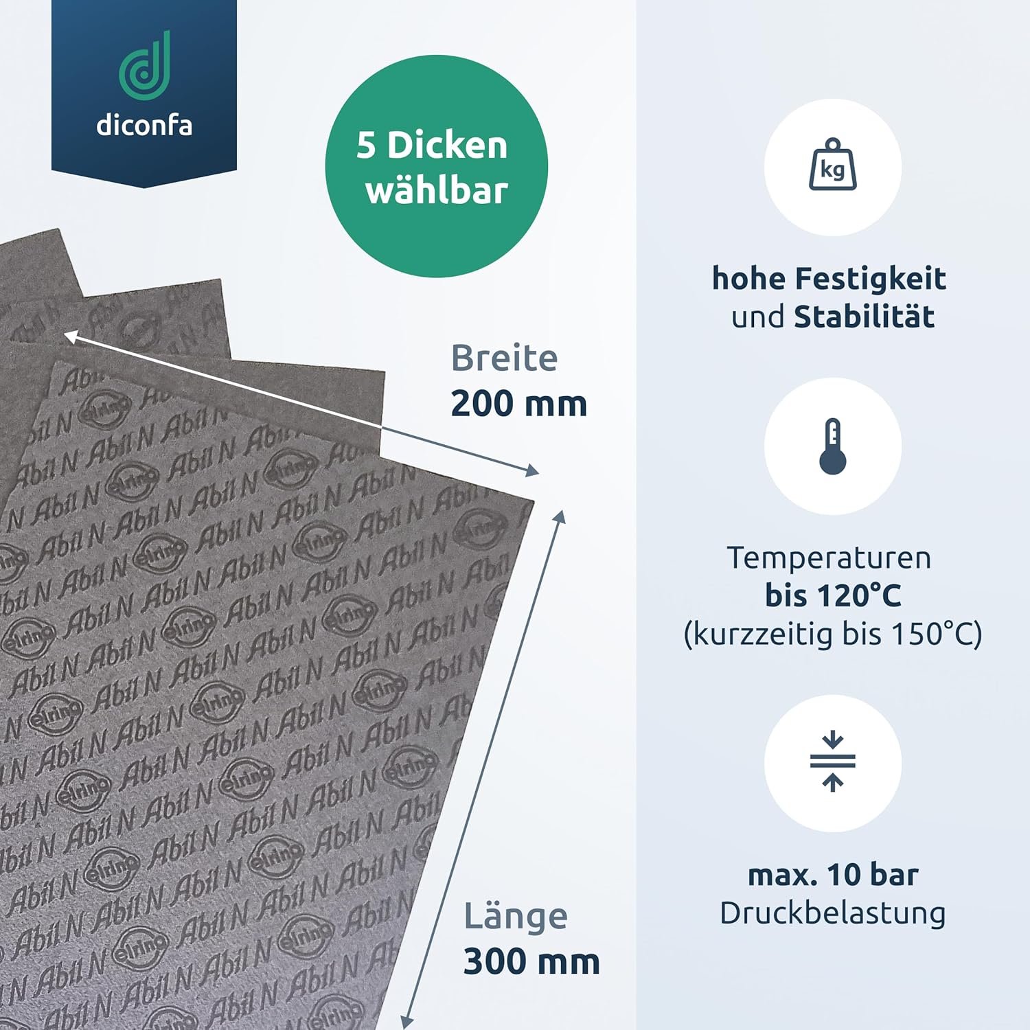 Dichtungspapier ABIL N - verschiedene Größen