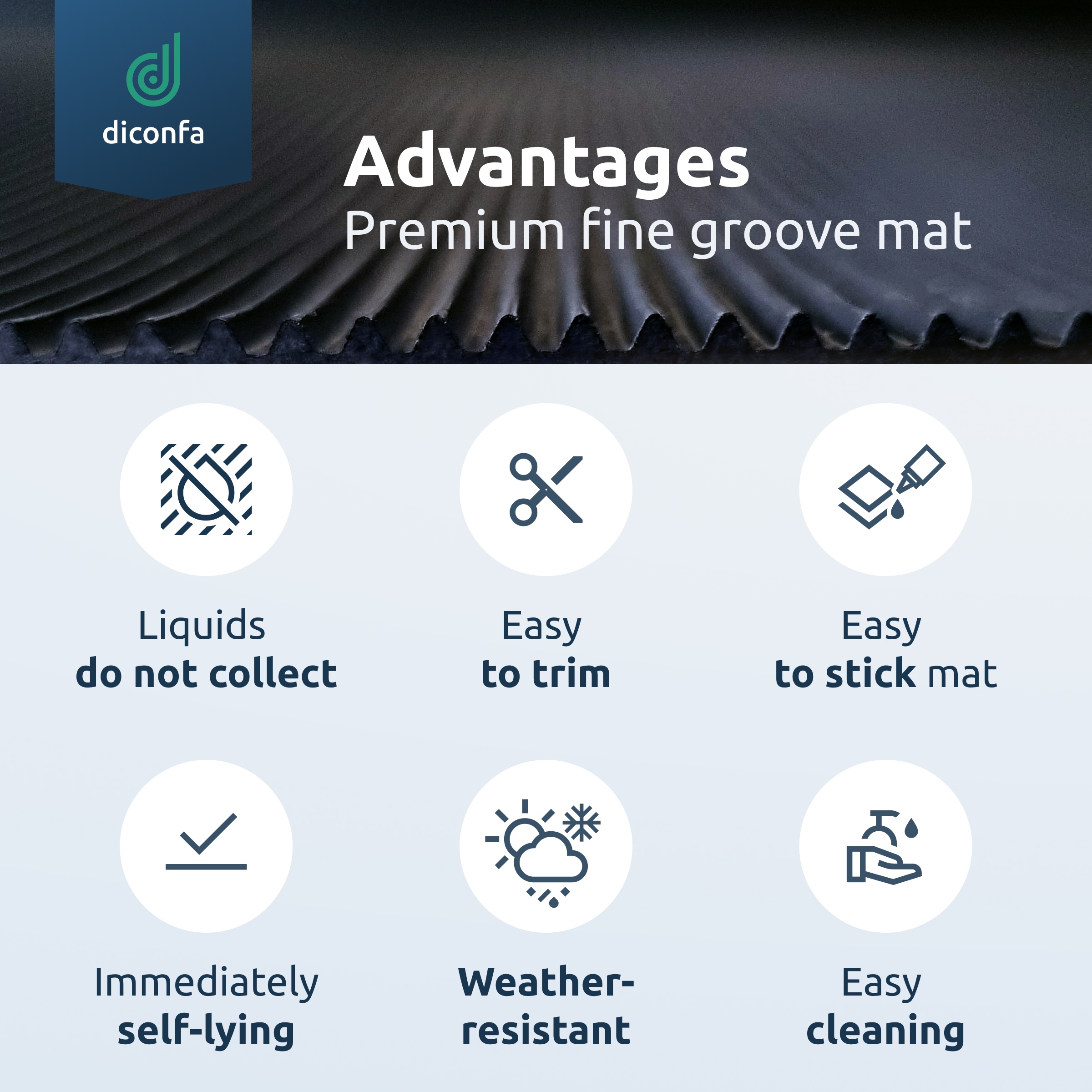 OIL-RESISTANT fine-ribbed mat, 3 mm thick, made to measure