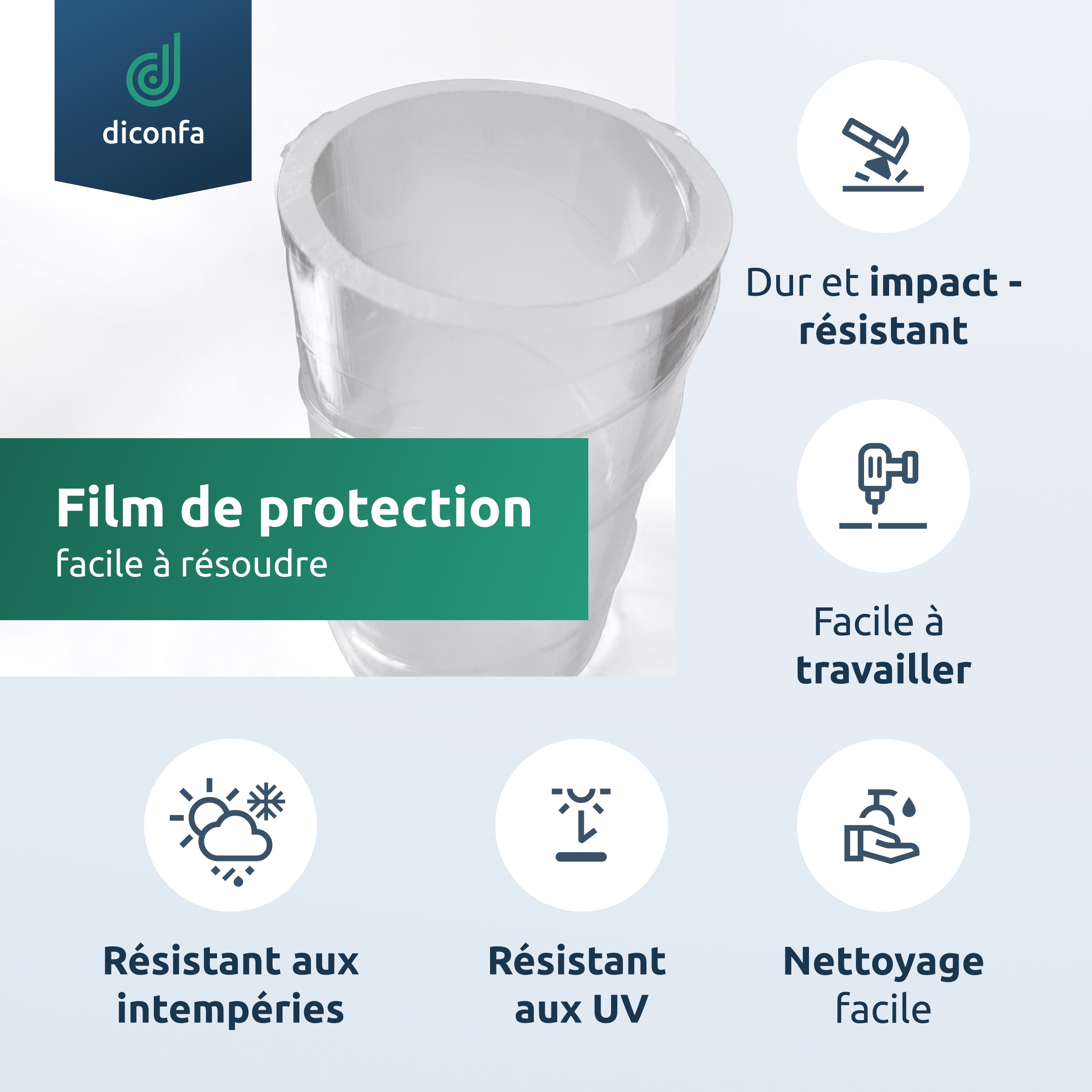 Tuyau en plastique acrylique diconfa transparent sur mesure