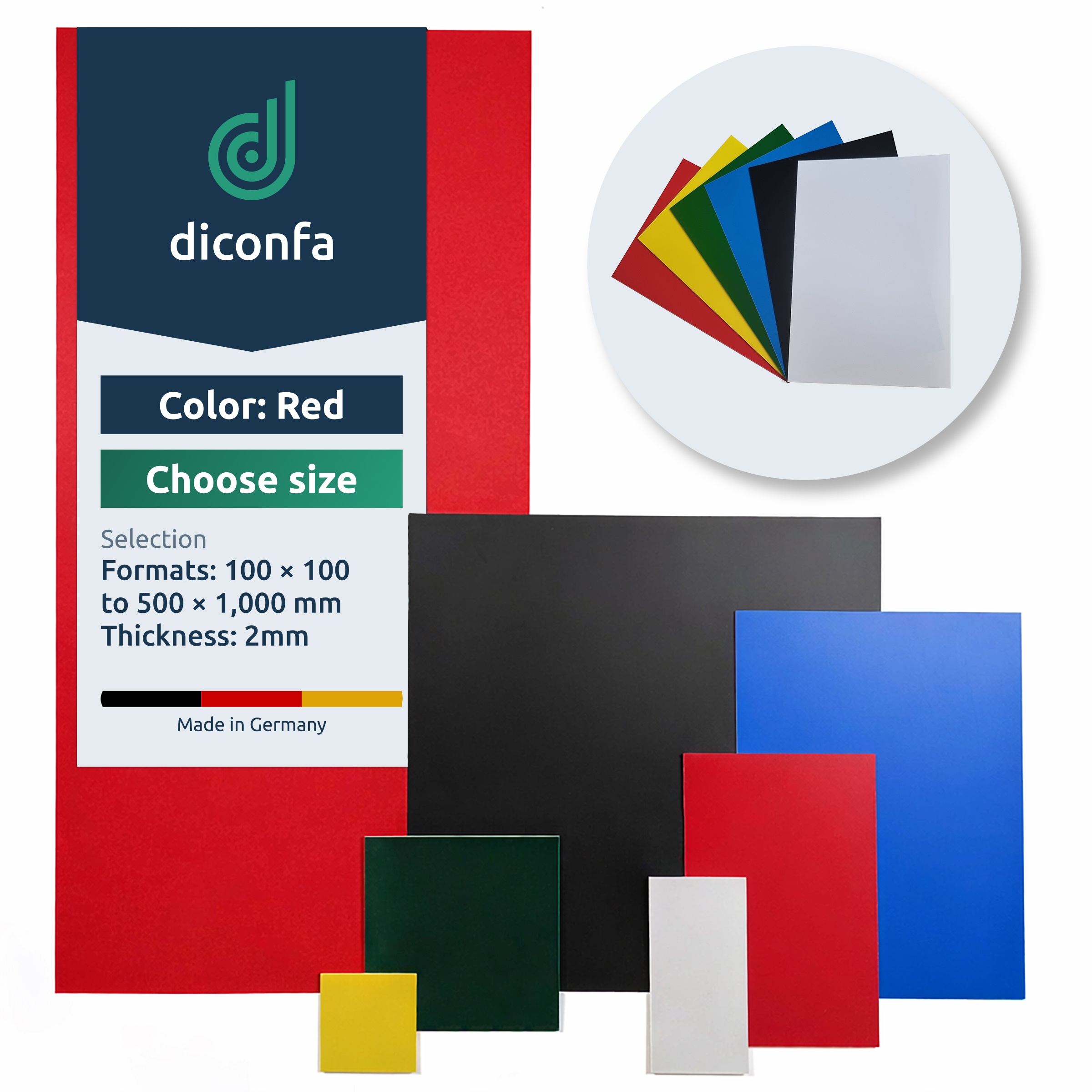 plastic sheet polystyrene red